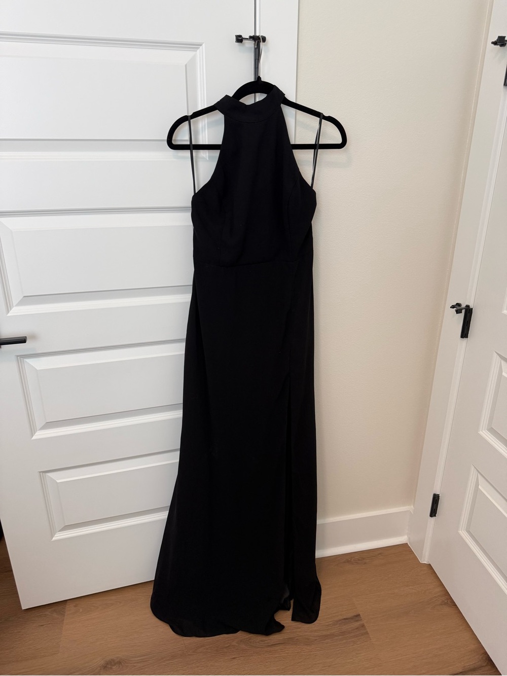 Lulus Elegant Black High-Neck Maxi Dress